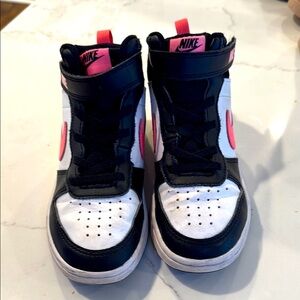 Nike Kids Black and Pink Sneakers